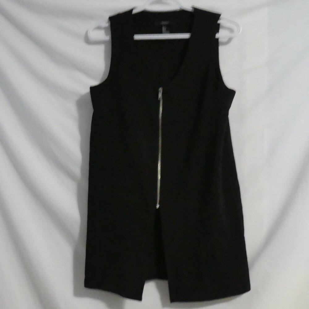 FOREVER 21 | small | Black Sleeveless Dress | Zip-Up Front | NWOT